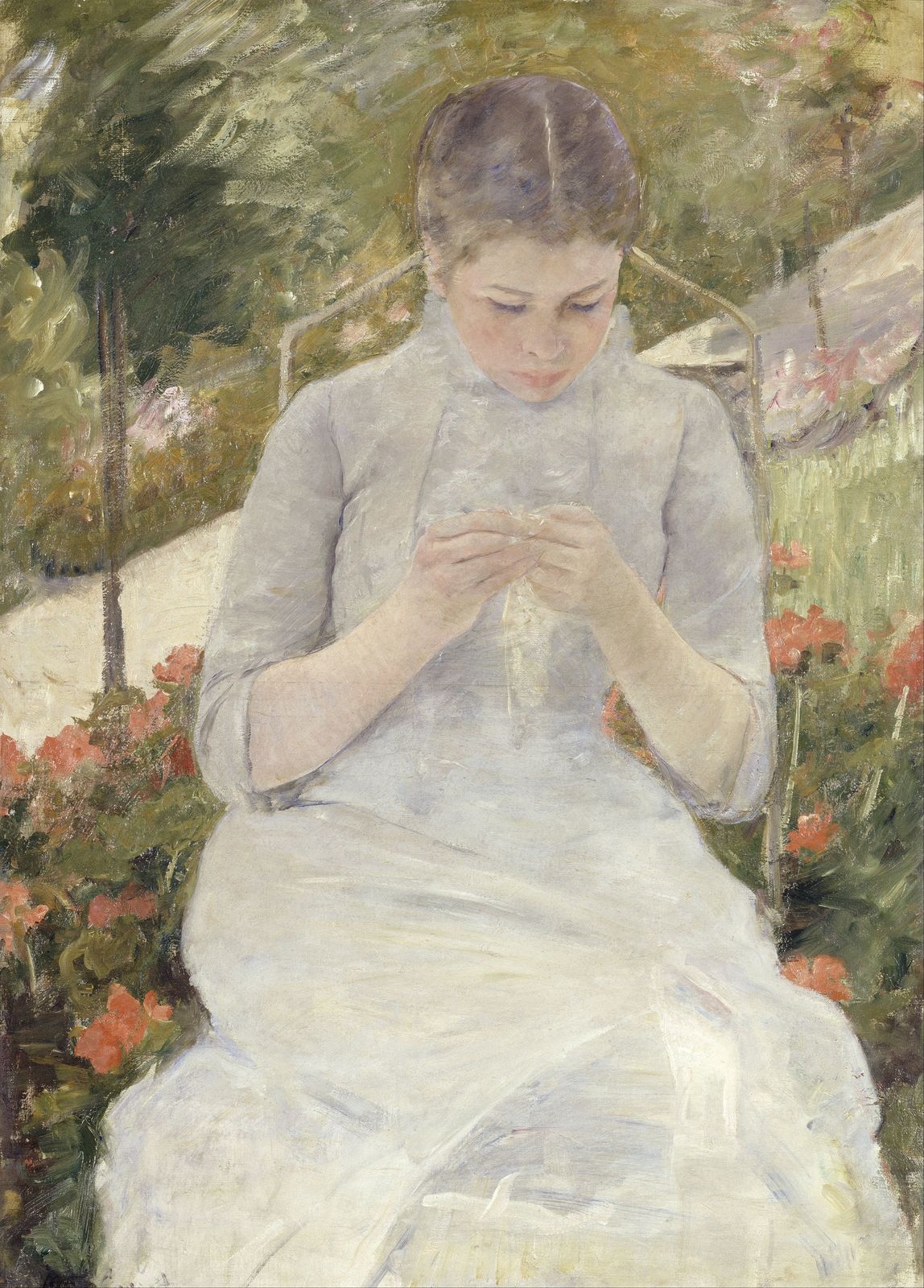 Мэри Кассат - Девушка в саду
